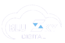 Blu Sky Digital logo with cloud and digital elements.